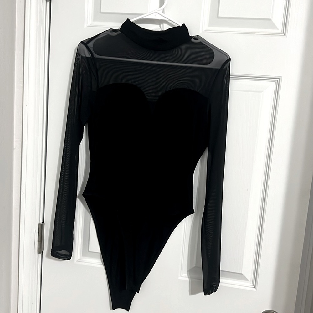 Cute Sweetheart Mesh Bodysuit